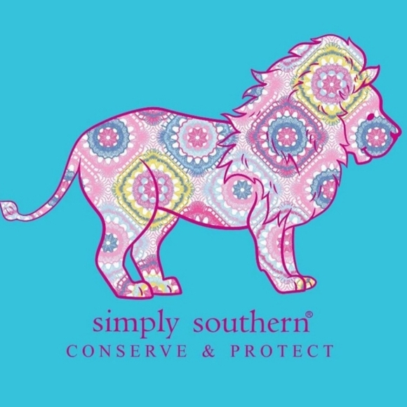 💠Simply Southern💠 Lion Tracker Knit Pool Blue Long Sleeve T-Shirt❗️NWT❗️ - Picture 4 of 4